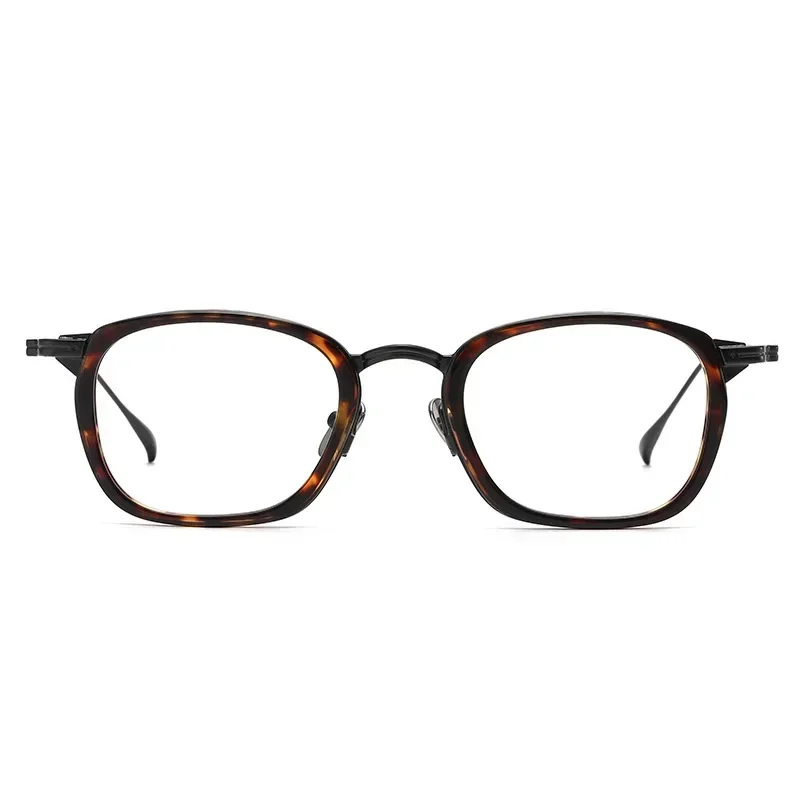 

Japanese Handmade Frame Men Fashion Retro Titanium Square Glasses Acetate Eyeglasses Brand Designer Small Face Oculos Spectacles
