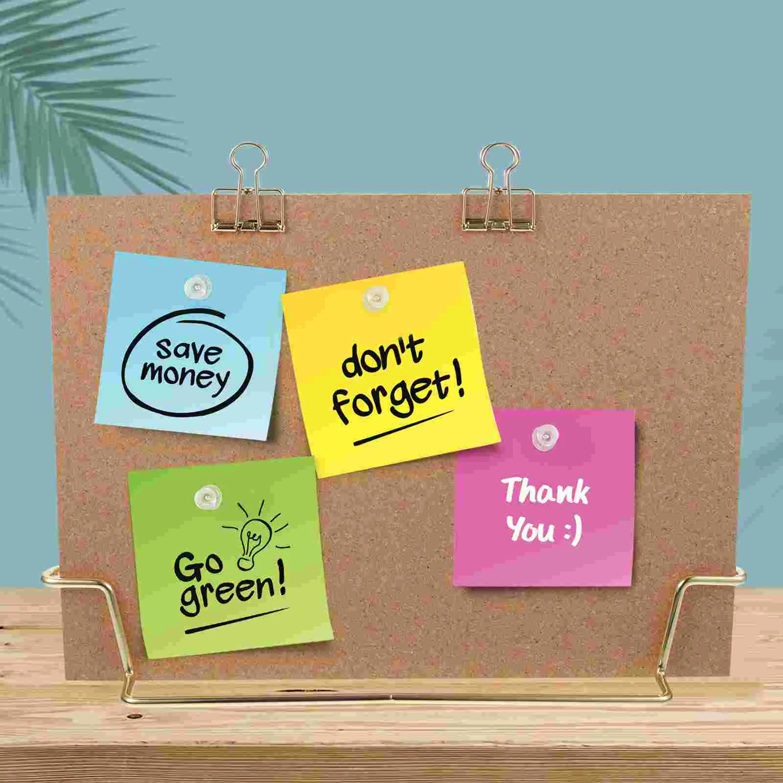 Cork Board Bulletin Board Message Boards Wooden Pin Memo Board Notice Board for Home Office (Golden Base)