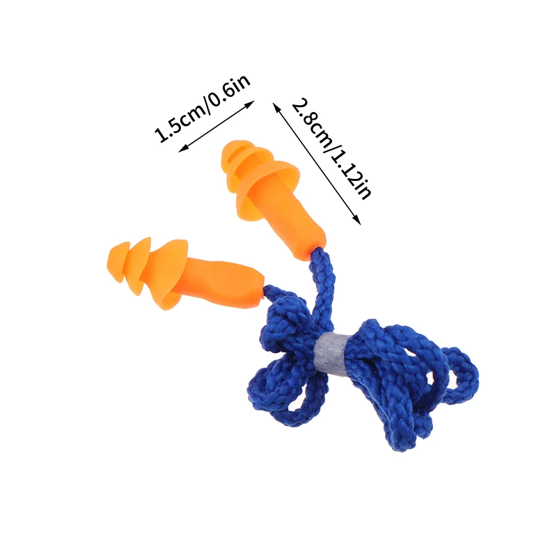 1 Pairs Corded Ear Plugs Reusable Silicone Earplugs With String Banded Ear Plug Sleep Noise Cancelling For Hearing Protection