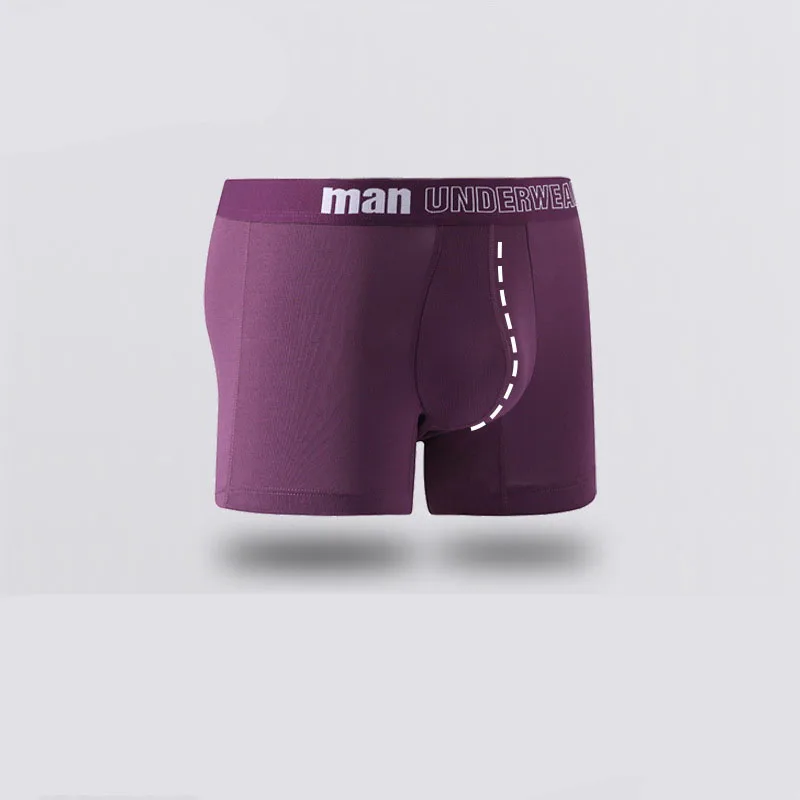 Short boxer masculino de fibra de bambu, roupa íntima masculina, cueca sexy respirável, meia-calça, convexa em U, tamanho grande 7XL, verão