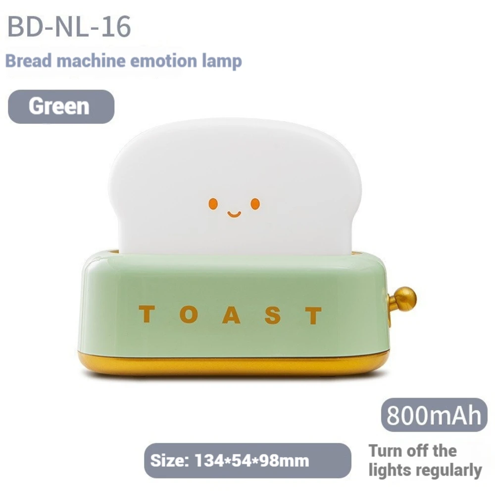 USB wiederaufladbares Brot-Nachtlicht, dimmbare LED-Nachttischlampe mit Timer, Schlafbegleiter für Schlafzimmer, Schreibtisch, Tischlampe