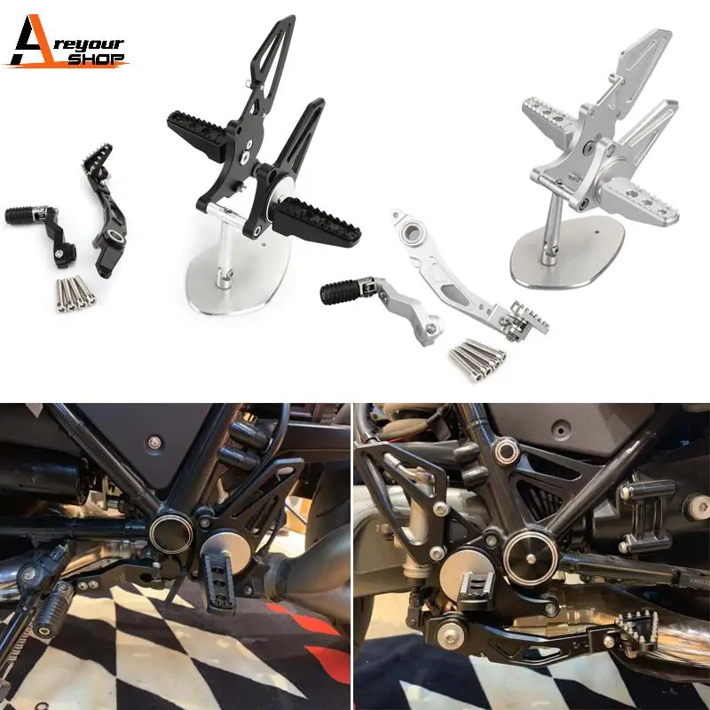 Areyourshop for BMW R Nine T R9T 2014 2015 2016 2017 2018 Adjustable CNC Rider Rear Set Rearsets Footrest Foot Rest Pegs