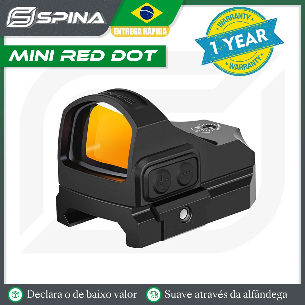 SPINA Optics HD 1x24x17 Tactical Hunting Red Dot Optic Dot Sight Scope Pistol Collimater Sight for GLOCK 17 19 9mm AR15 M4