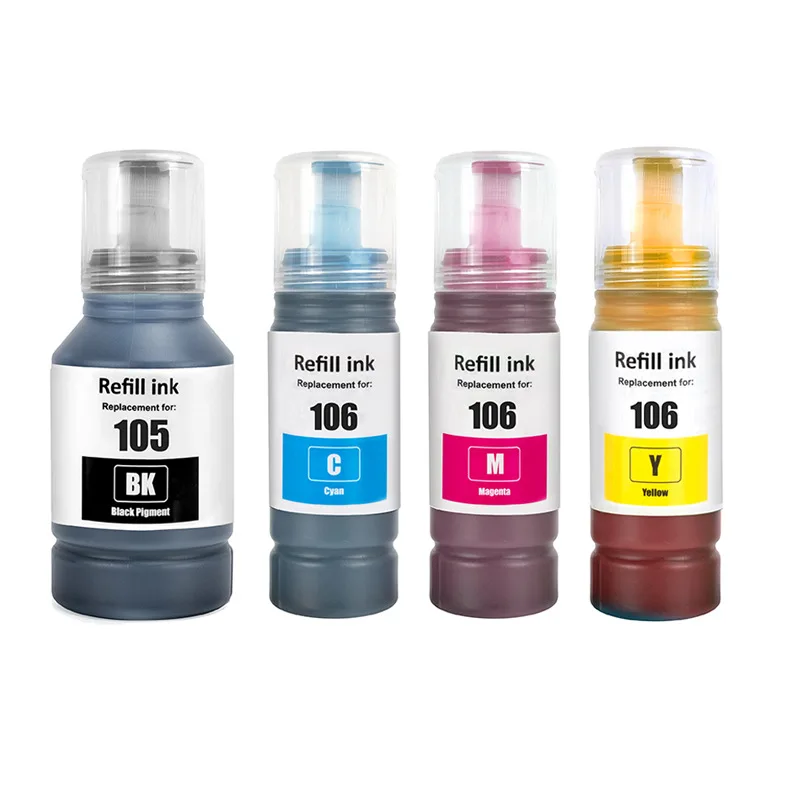 105 106 Premium Refill Ink for Epson 105 106 Ecotank ET-7700 ET-7750 L7160 L7180 Printer