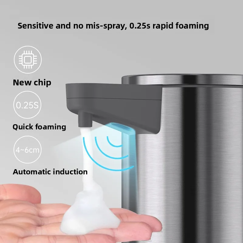 インテリジェント自動感知ステンレス鋼ソープディスペンサー非接触壁掛け式電気家庭用キッチン用