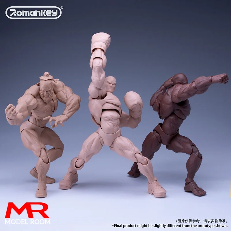Romankey UMS003 1/12 Big Guy Super Flexibler Gelenkkörper 18 cm Starker Muskel Männlicher Soldat Actionfigur Körperpuppen zum Sammeln