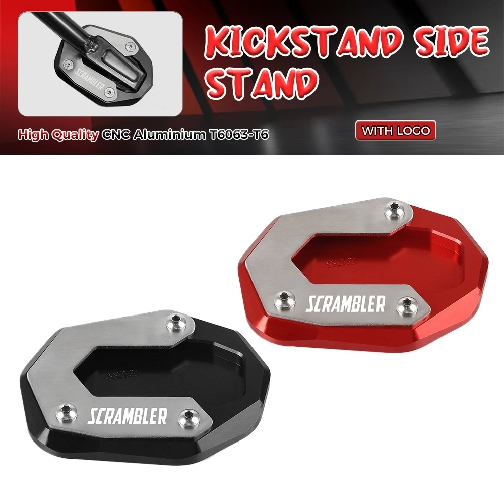 

For Ducati SCRAMBLER Icon Full Throttle Scrambler 1100 Icon Dark Desert Sled Kickstand Extension Foot Side Stand Pad Plate Stand