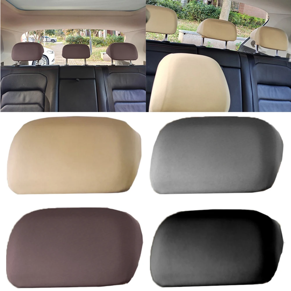 Accessories Cover Headrest Cover 20cm X 22cm Car Truck Parts Dirt Resistant Full Coverage StrechCloth Brown Beige