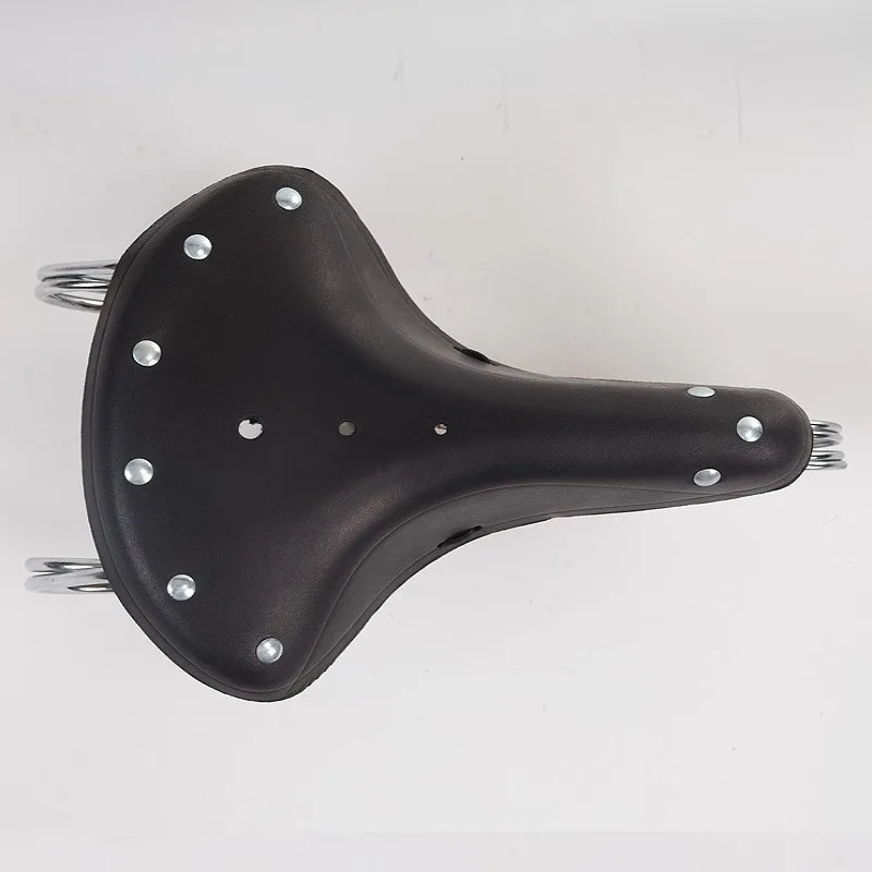 

Road Mountain Bike Pure Cowhide Seat Shock-absorbing Circular Spring Comfortable Lightweight Bicycle Saddle Bicycle Parts