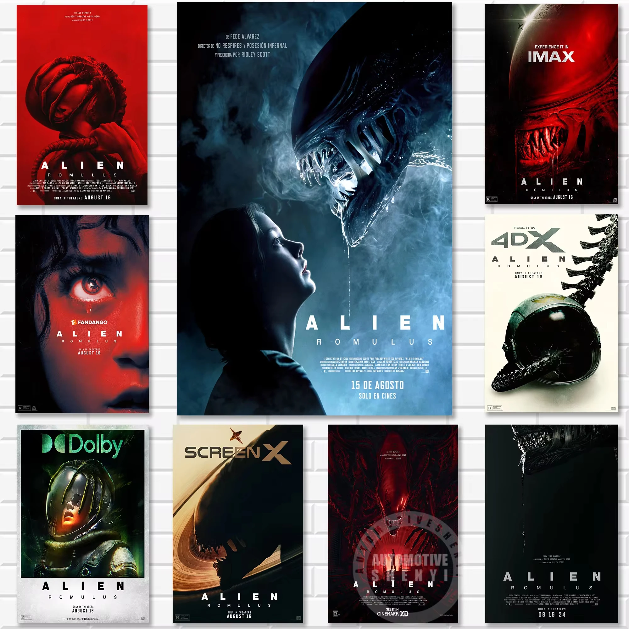 Alien Romulus Poster 2024 New Movie Canvas Painting Vintage Wall Art Pictures For Living Room Home Decoration Frameless