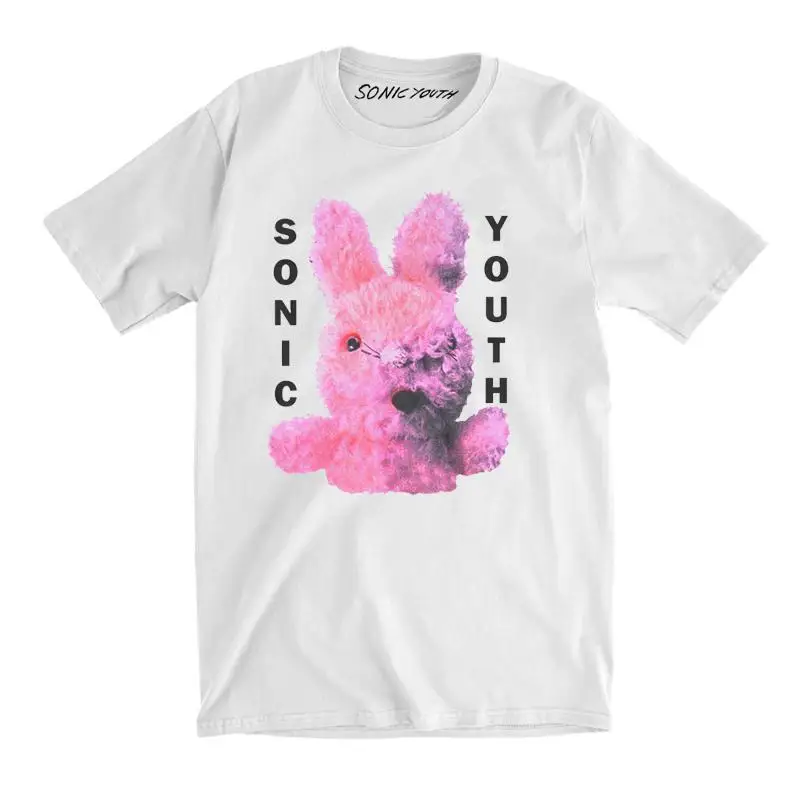 SONIC YOUTH Dirty Bunny Slim Fit - Una camiseta retro para hombre de la banda SONIC YOUTH con el diseño de "Dirty Bunny".