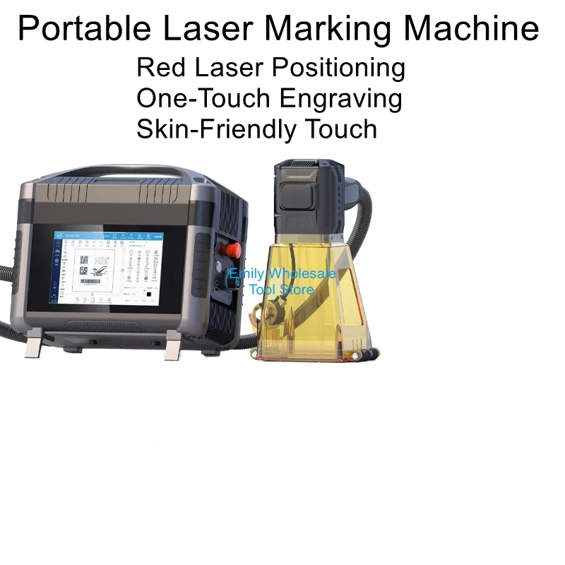 Handheld Laser Marking Machine Logo/Date Coding Machine Steel Plate Fiber Laser Compact Portable Engraving Machine
