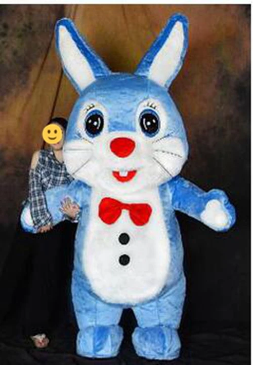 

2m/2.6m Inflatable Mascot Grey Easter Bunny Suit Adult Blow Up Rabbit Cosplay Dress Full Body Hare Mascot Costume