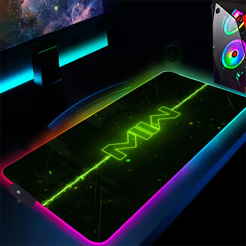 Mousepad Rgb Mouse Pad Call of Duty Desk Mat Gaming Accessories Pc Gamer Keyboard Cabinet Mats Xxl Anime Carpet Large Computer