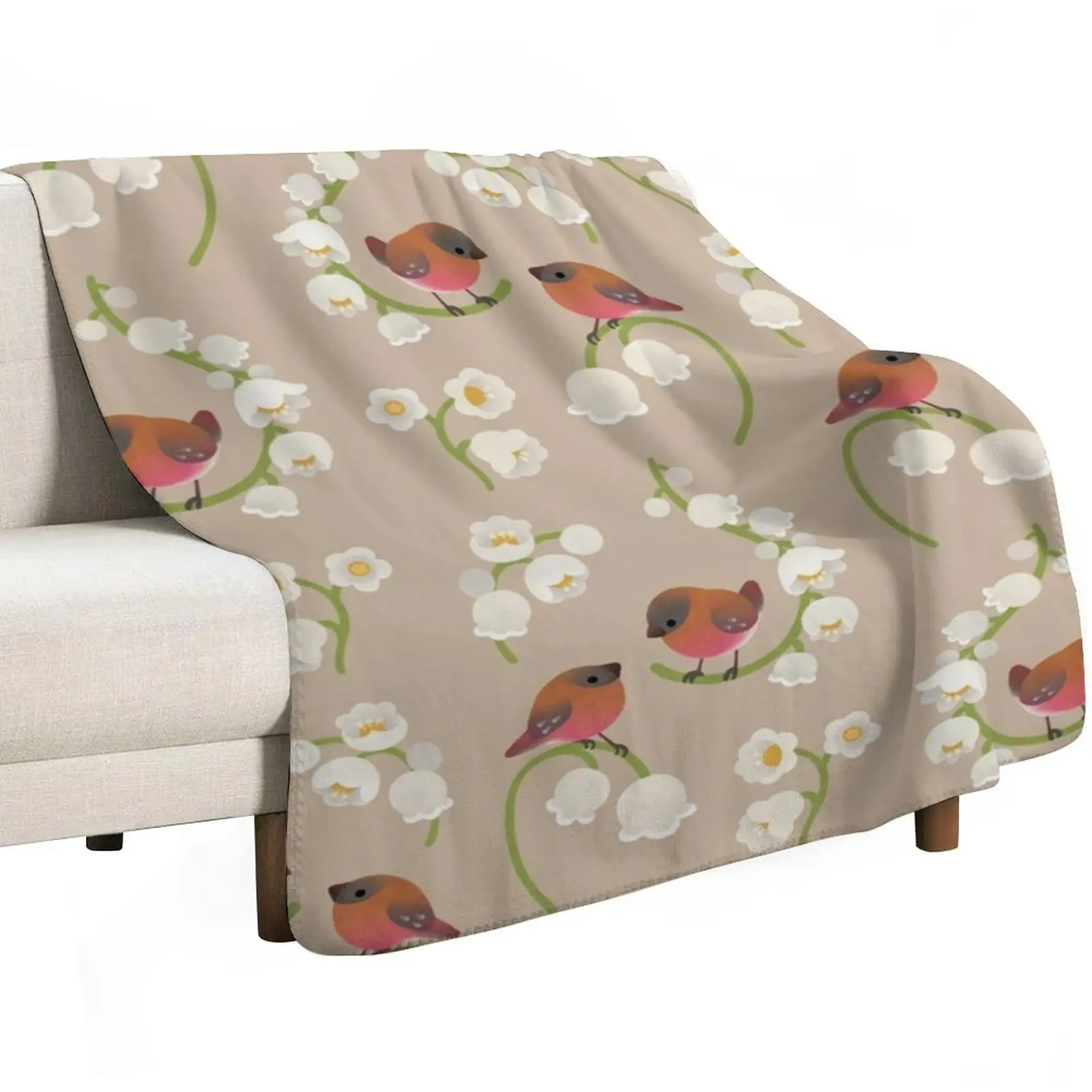 Brown capped rosy finch Throw Blanket Loose Soft Bed Sofa funny gift Sleeping Bag Blankets
