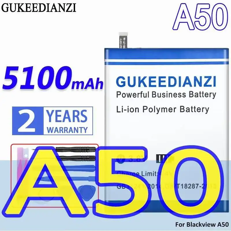

Safe 5100Mah For Blackview A50 LI436382JLY Mobile Phone Battery