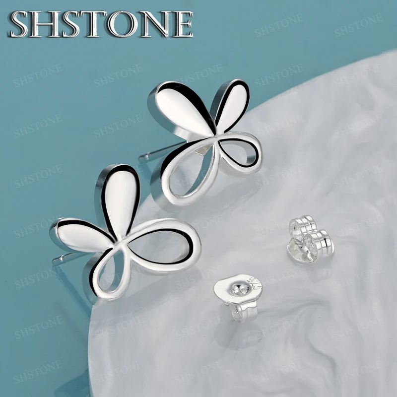 Women Wedding Party Top Quality 925 Sterling Silver Small Butterfly Stud Earring Nice Cute Jewelry Birthday Gifts Accessories