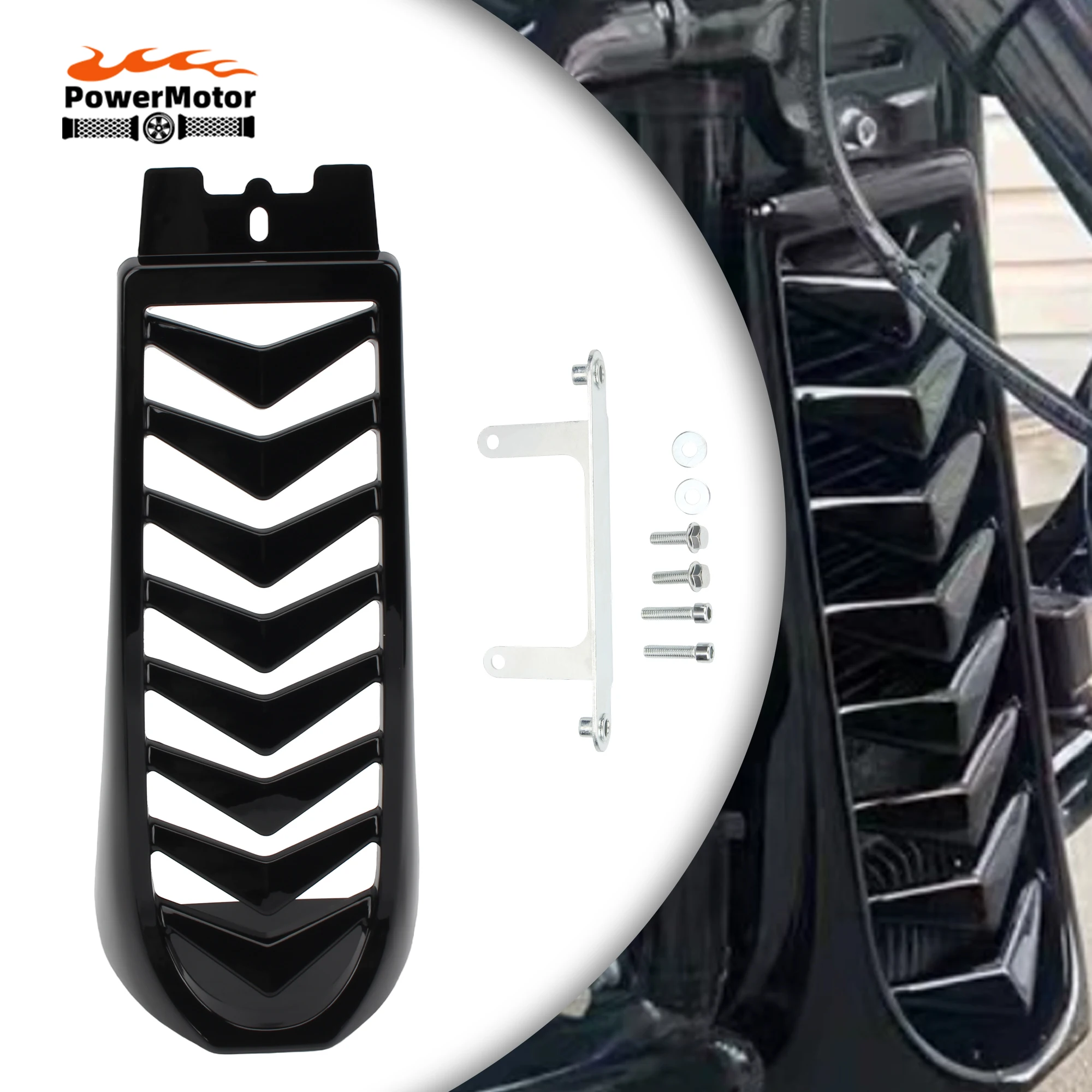 

For Harley Softail Street Bob Breakout Fat Bob FXBR 2018-2023 Motorcycle Front Lower Radiator Cover Chin Fairing Spoiler Black