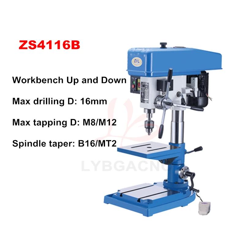 Drilling Tapping Threading Machine Industrial Benchtop Driller Threader Tapper Arm 380V 2in1 Electric Thread Tools with Chucks