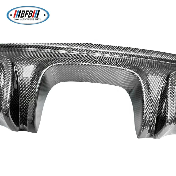 ناشر الشفة الخلفية من ألياف الكربون الجافة الحقيقية 718 الناشر المصد الخلفي لبورشه 718 بوكستر كايمان 2016-2018 #5