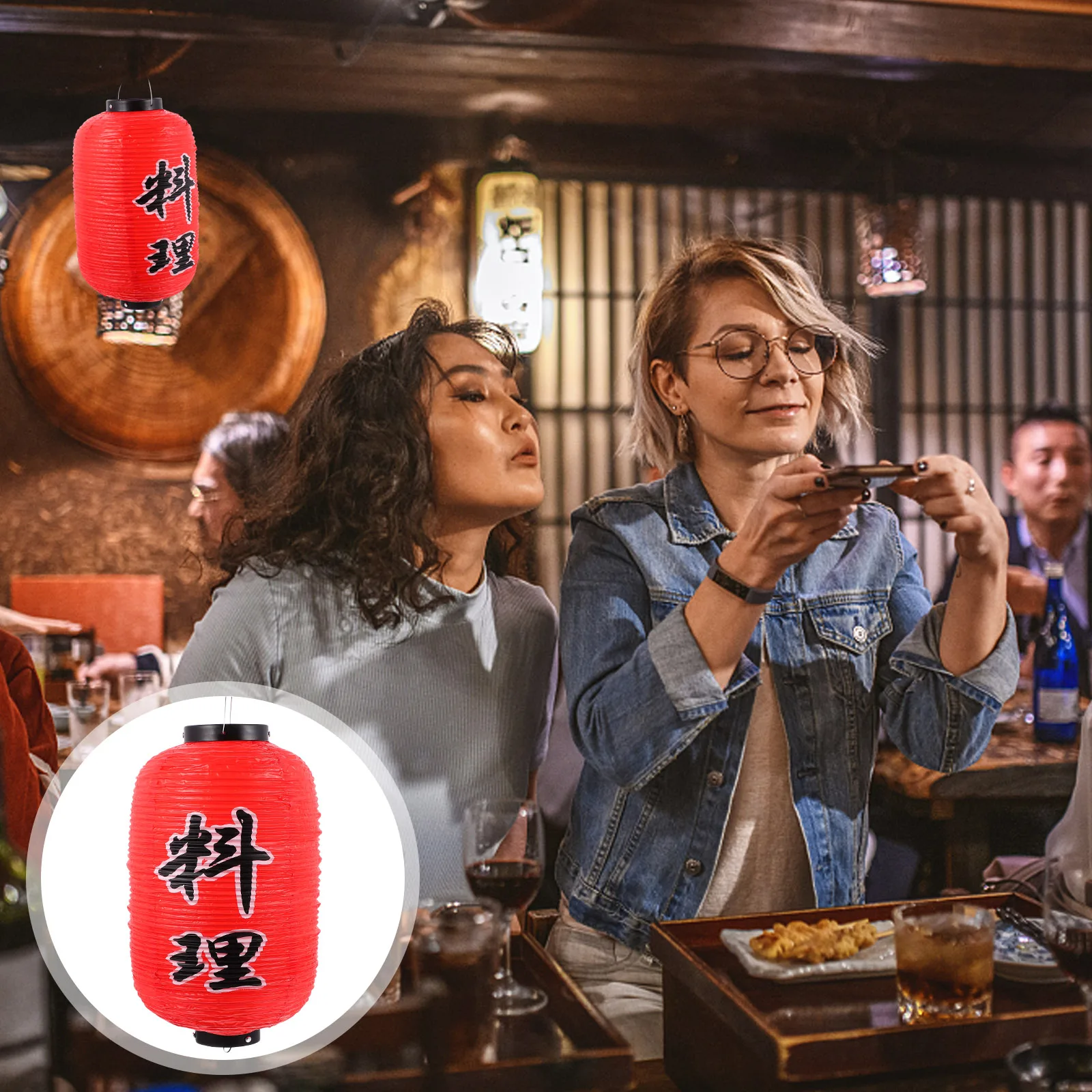 

1pc Waterproof Japanese Pvc Hanging Lantern For Restaurant Outdoor Home Decoration Creative Plastic Pendant Balcony Sushi Venue