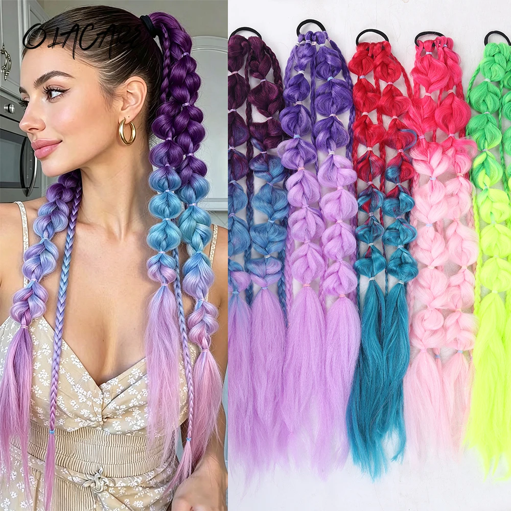 Synthetic Lantern Bubble Ponytail Extensions 24