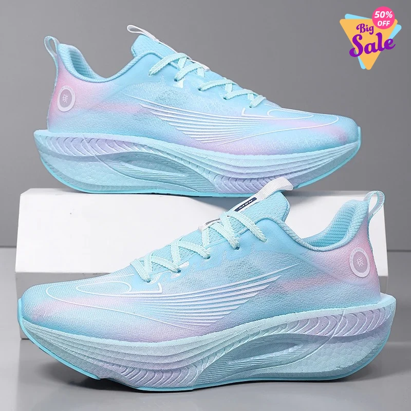 

2026 дышащие кроссовки из сетчатого материала, беговые кроссовки с карбоновой пластиной и ультралегкой амортизацией