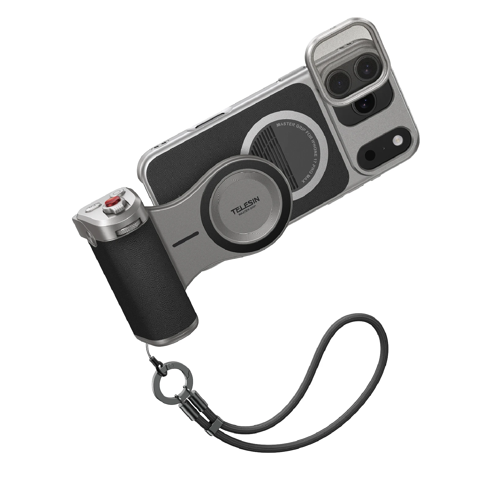 

TELESIN Master Grip Set for iPhone17 Pro Pro Max Magnetic Phone Camera Hand Grip Holder 3200Mha Powerbank with Wireless Charging