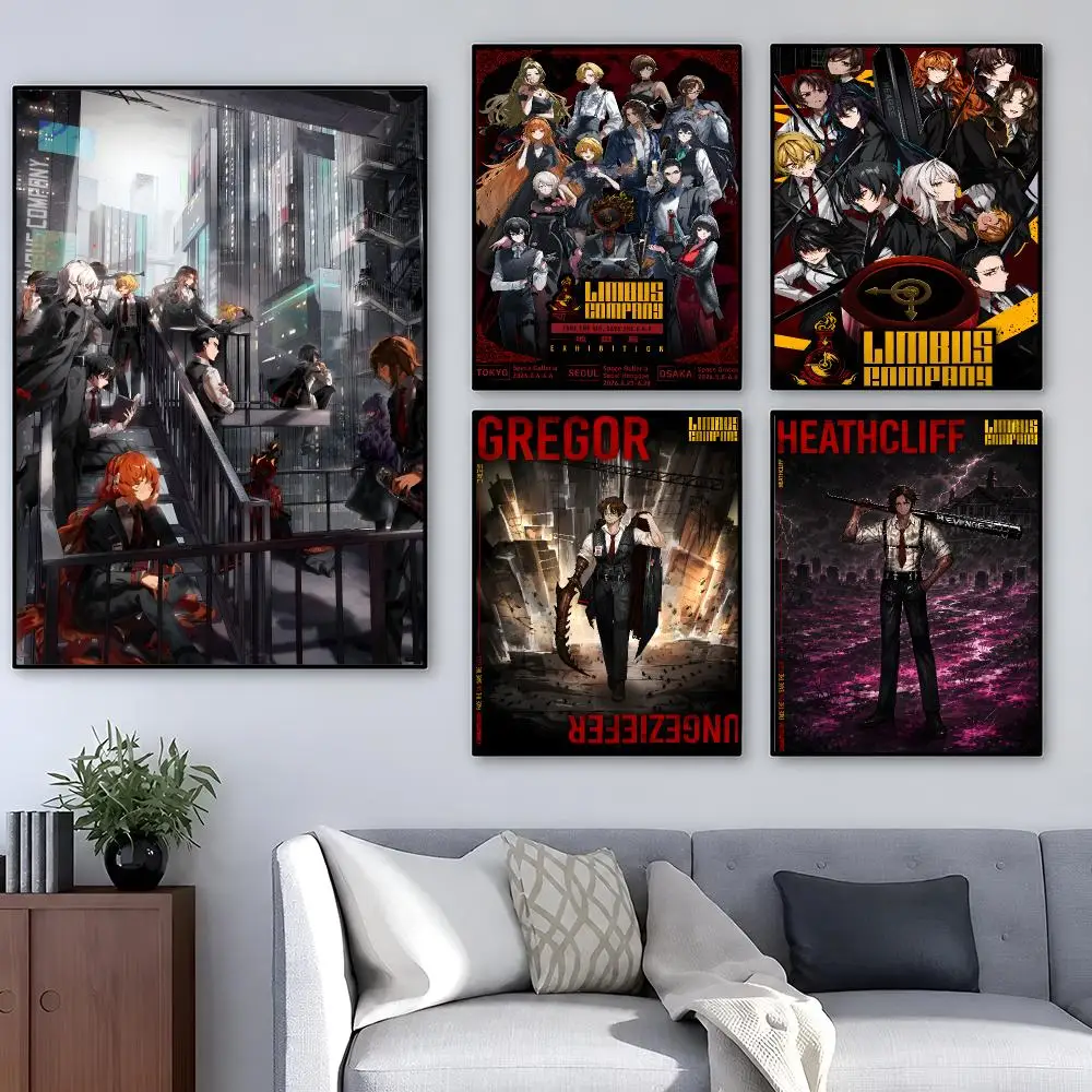 Game Limbus Company Project Moon Poster Removable PP Decorative Poster Water-Resistant Print Apartment Dorm Office Cafe Gift