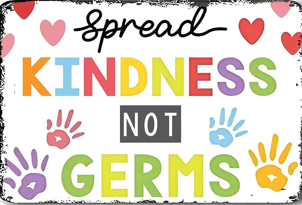 School Nurse Office Decorations Spread Kindness Not Germs School Safety Poster,Health Clinic Wall Art Classroom Decor Room Nurse