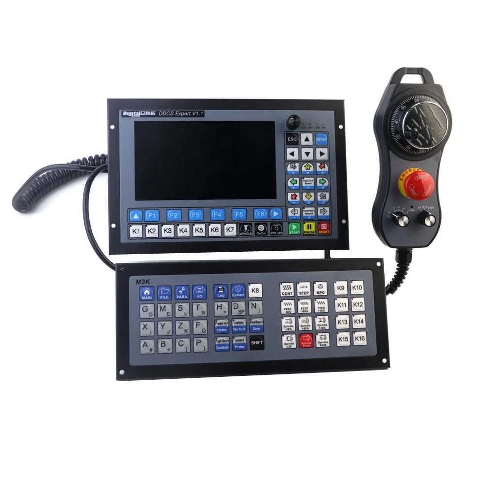 Own Brand Ddcs-Expert CNC Controller Kit 4 Axis 1Mhz G Code With Emergency Stop Electronic Handwheel & Atc Extended Keyboard