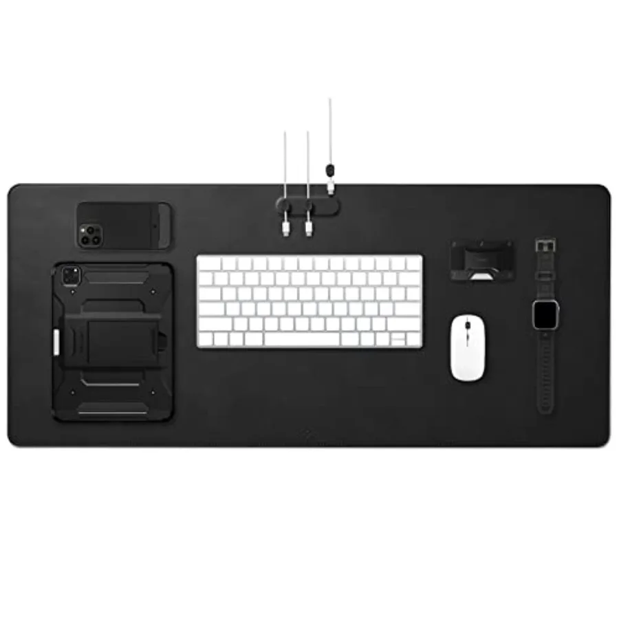 

Desk Pad 35.4" x 15.7" Non-Slip Base Waterproof PU Leather Desk Mat Desk Blotter for Desktop Computer Office Desk Protector wit