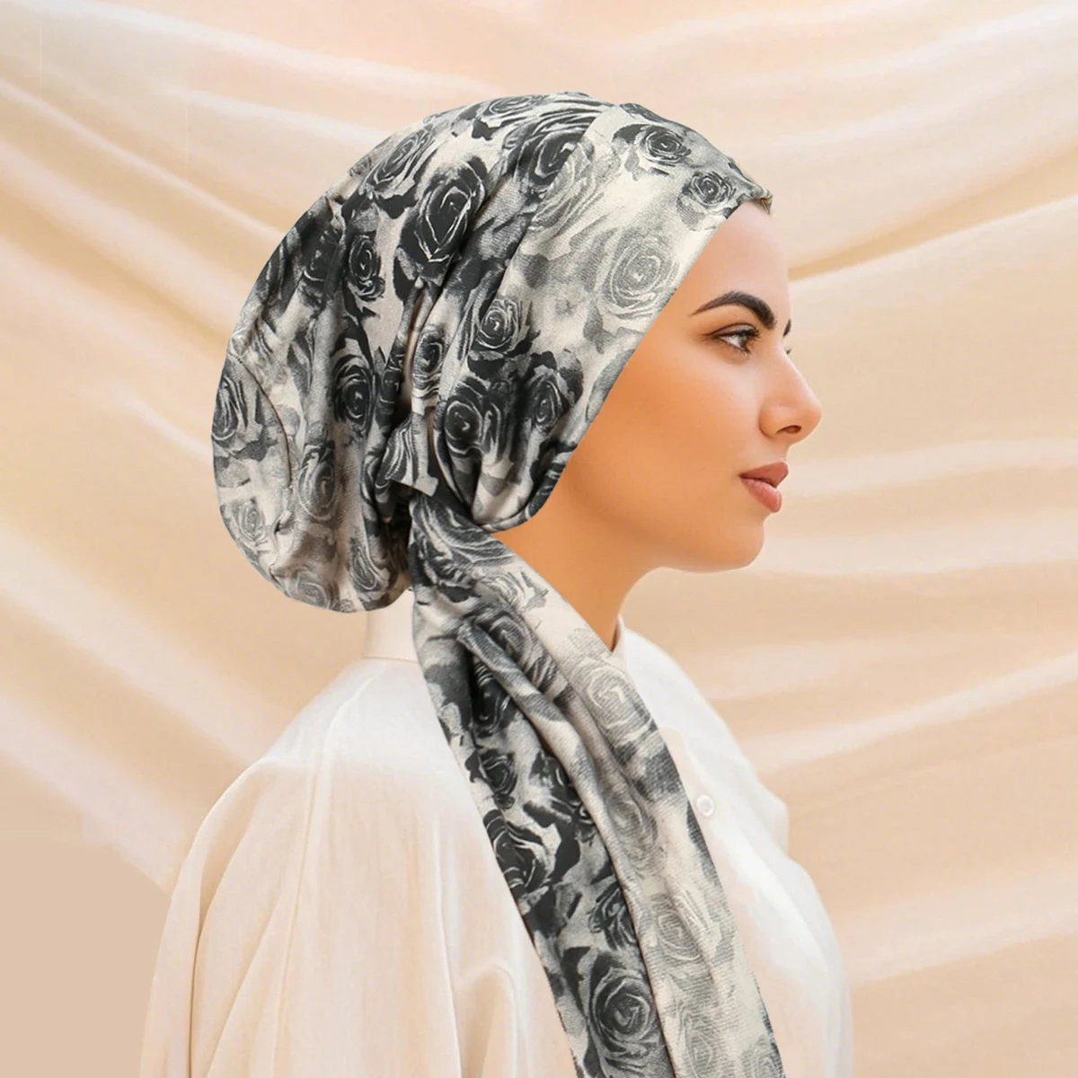 جديد عصري طباعة النساء الحجاب وشاح الرأس الحجاب الكيماوي كاب عمامة قبل تعادل أغطية الرأس باندانا السرطان فقدان الشعر الحجاب رئيس التفاف #2