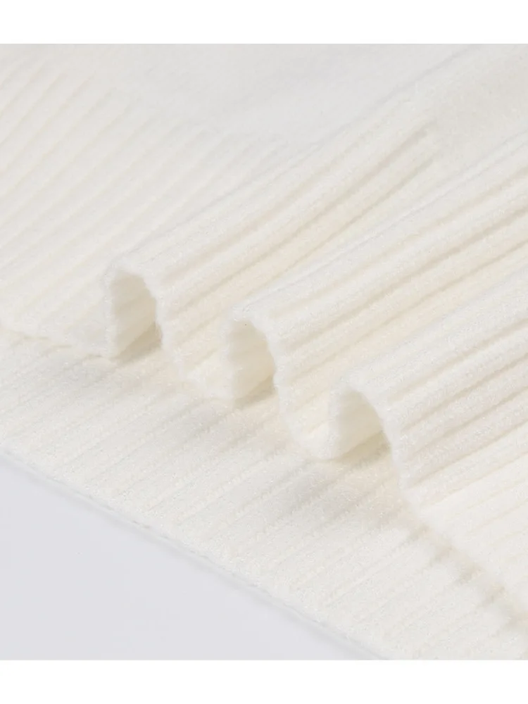 سترة نسائية محبوكة بتطريز ثقيل من مجموعة الربيع، تصميم دائري بدون أزرار مع نمط النجوم