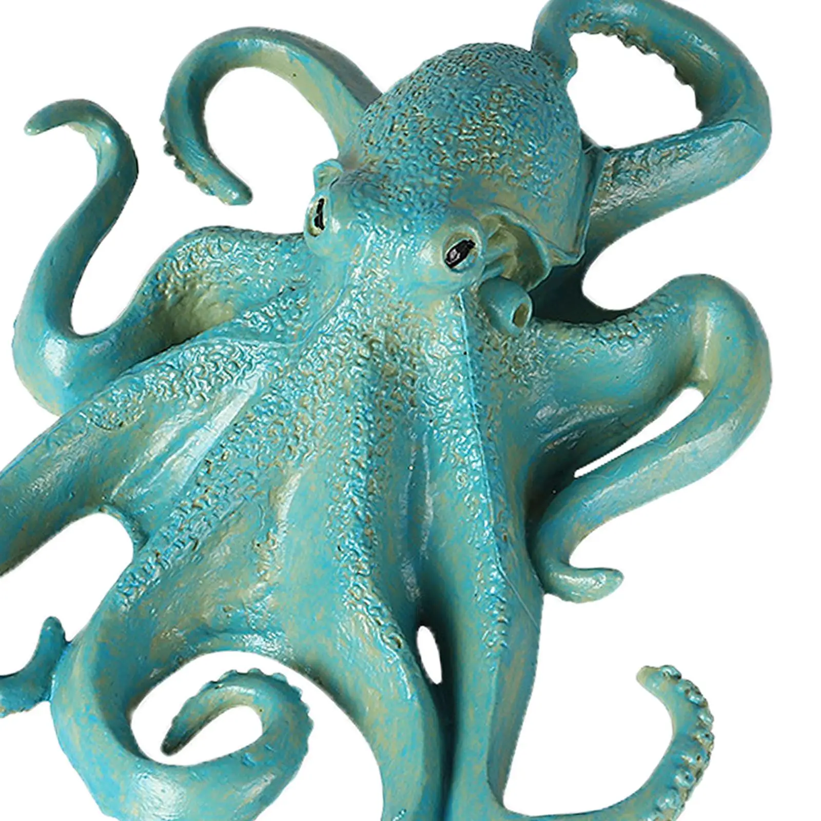 Ocean Animal Octopus Model Figures Playset Plastic for Desktop Decoration Blue Octopus A