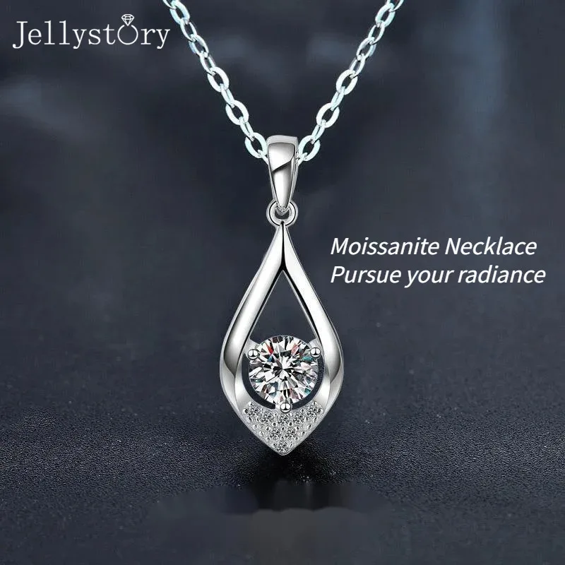 

Ожерелье-чокер JellyStory Niche Minimalist из серебра 925 пробы с муассанитом, элегантная декоративная цепочка на ключицы в стиле Light Luxury