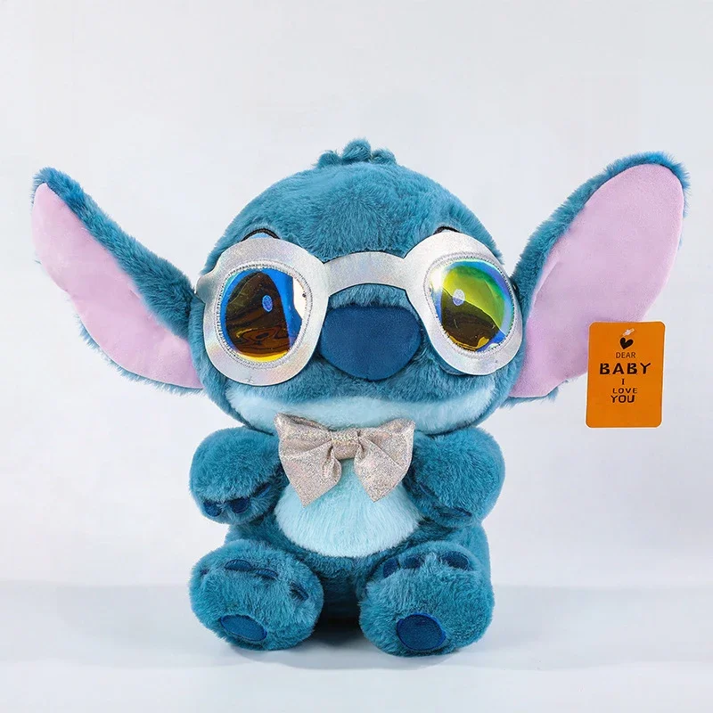 

Kawaii Disney Plush Toy Stitch With Pilot Sunglasses Stuffed Plaything Cute Kids Birthday Gift Plushie For Children Soft Toy