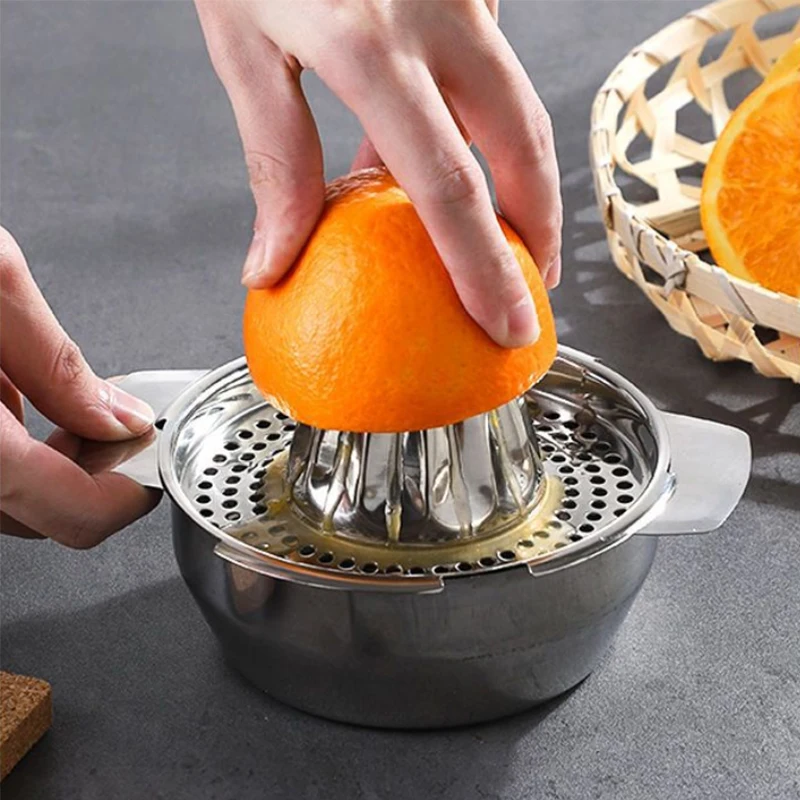 

New Stainless Steel Manual Fruit Juicer Squeezing Design Easy To Operate Household Kitchen Small Tools Making Fresh Fruit Juice