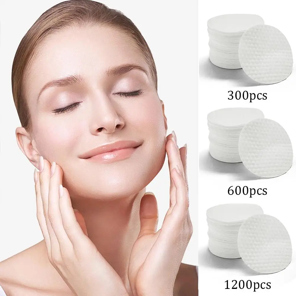 300/600/1200PCS Facial Puff Cotton Pads Disposable Makeup Accessories Remover Practical Face Soft Remover Paper