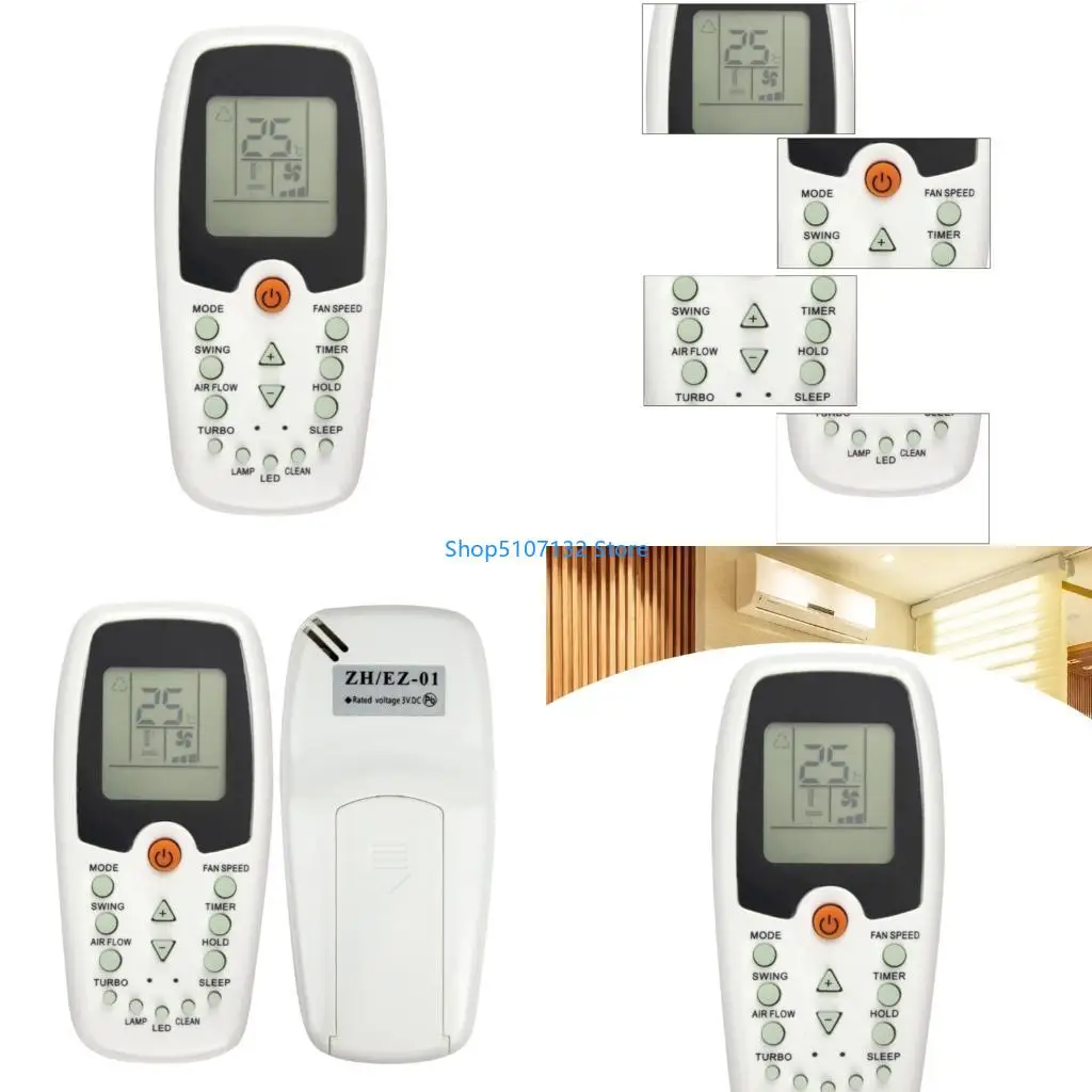 87HD Intelligent Professional Remote Control Replacement for ZH-01 Air Conditioner