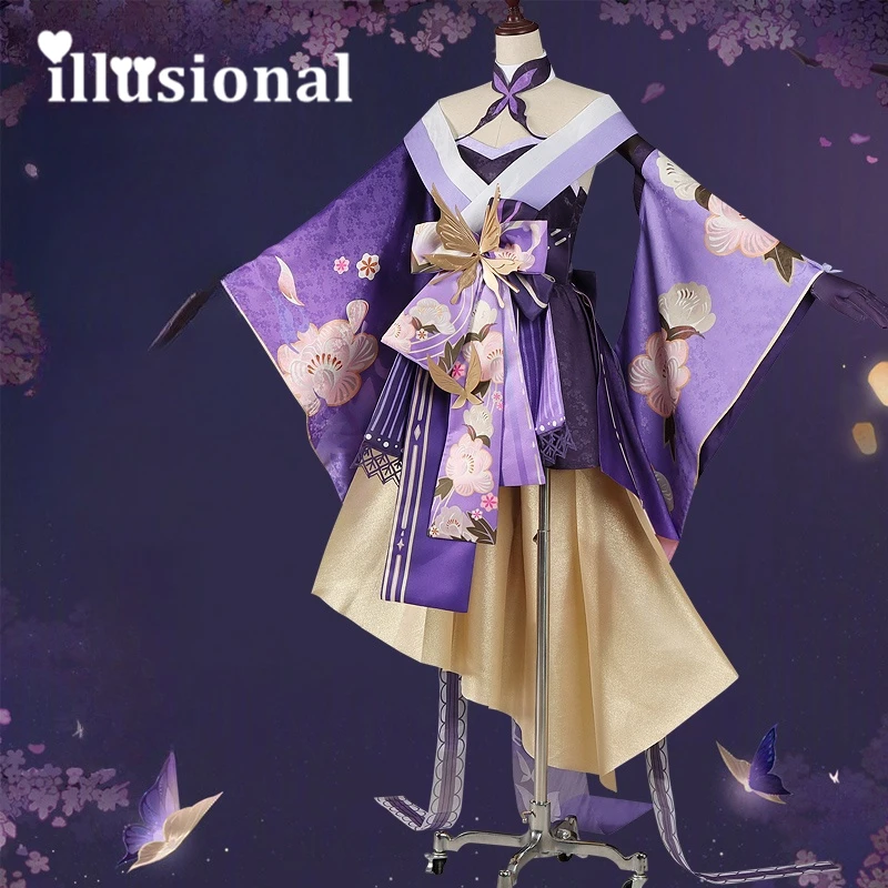 illusional Onmyoji Shiranui Cosplay Costume Anime Game Shiranui Kimono Halloween Costume