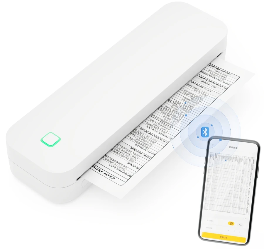 

Thermal Printer with Free App for 2" 3" 8" Paper Sticker Label Printing for Office and Home Use