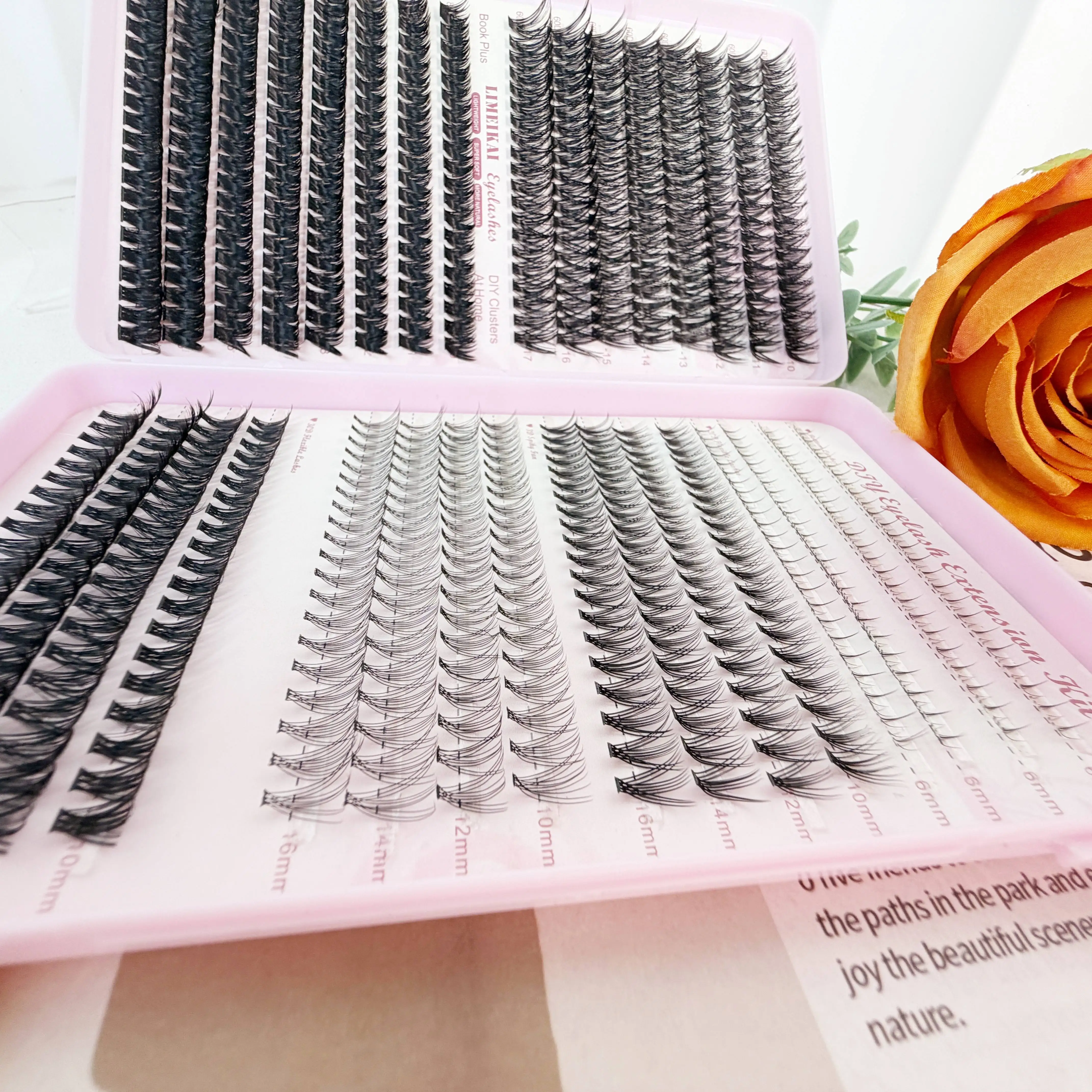 Upper And Lower Eyelash Combination Pack, 6 Styles Mixed, Mixed Lengths (5-18Mm), Thick, Fluffy, Natural, Curled, Large Capacity