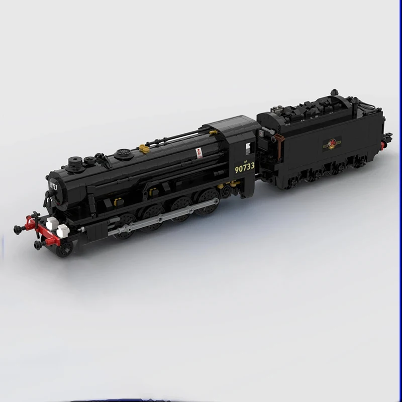 

MOC City Train WD Austerity 2-8-0 BR Черный Британский паровоз Сборная игрушка Детский подарок на день рождения Статическая версия