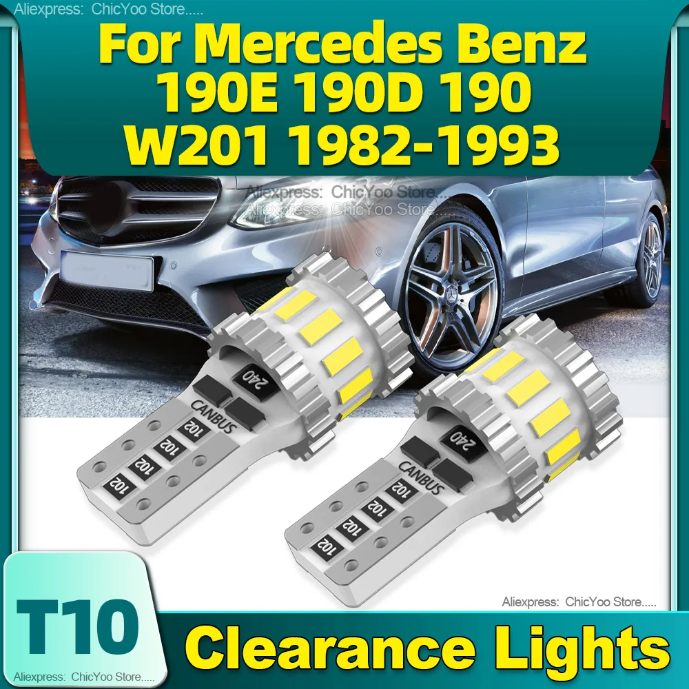 W5W LED T10 Car Bulbs 12V Canbus Clearance Lights For Mercedes Benz 190E 190D 190 W201 1982 1987 1988 1989 1990 1991 1992 1993