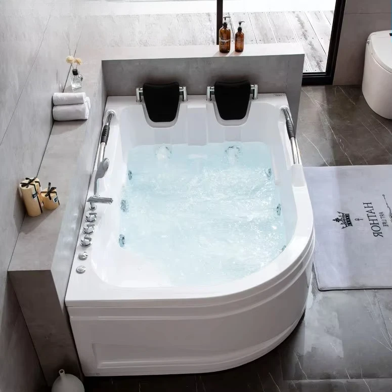 *& Bathroom Surfing Whirlpool Massage Independent Triangular Fan-shaped Acrylic Indoor Apartment Couple Double Adult Hotel Batht