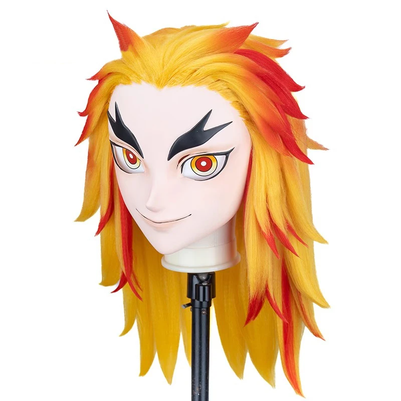 カスタマイズされたゴーストスレイヤーブレード、ビッグブラザー、煉獄アプリコットシュオラン着ぐるみマスクフルヘッドバンドロックコスプレヘッドシェルマスク