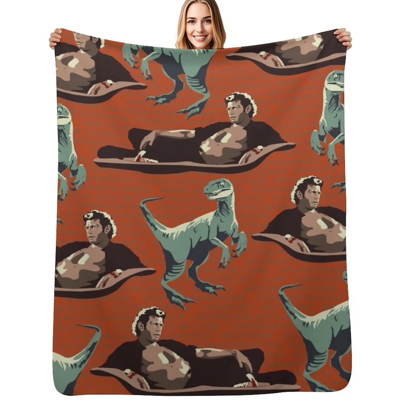 Jurassic Geniuses Throw Blanket Thins Moving manga Luxury Brand Bed linens Bed Blankets
