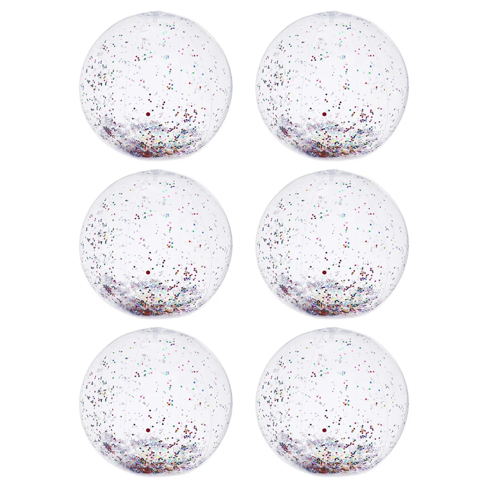 

Inflatable Confetti Ball Sequin Balls Beach Children’s Toys Kids Plaything Grey