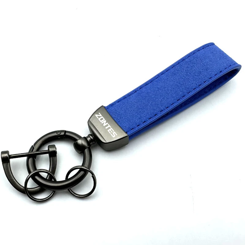 For Zontes G1 ZT125M ZT125U 125M 350D 350M ZT310X 310R 310M Motorcycle Accessories Leather Zinc Keychain Key Ring